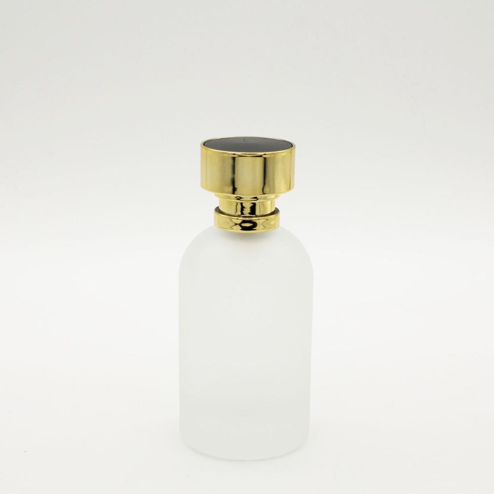 high quality clear empty frosted matte coating custom design 100ml glass perfume bottle