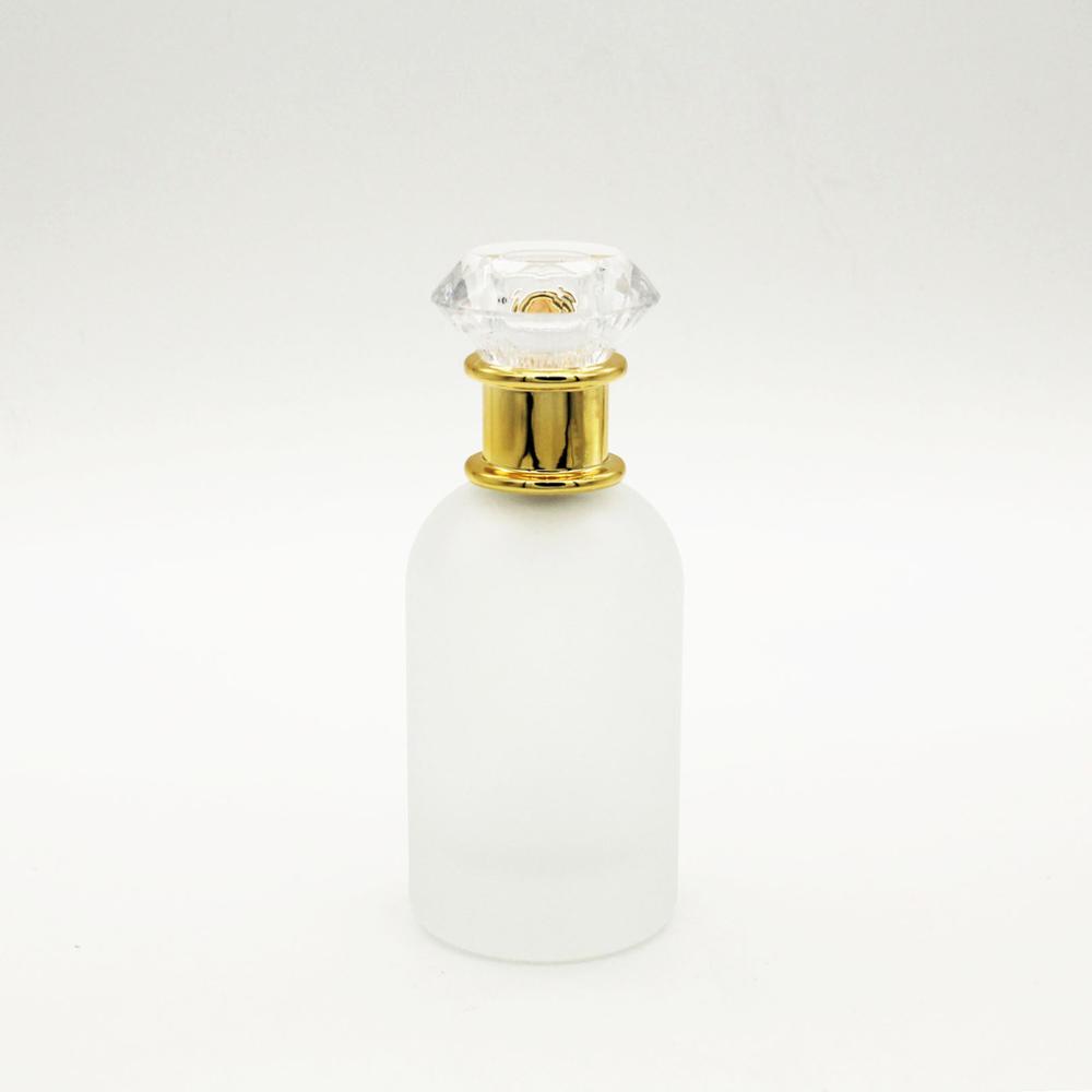 high quality clear empty frosted matte coating custom design 100ml glass perfume bottle