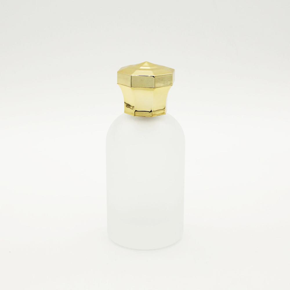 high quality clear empty frosted matte coating custom design 100ml glass perfume bottle