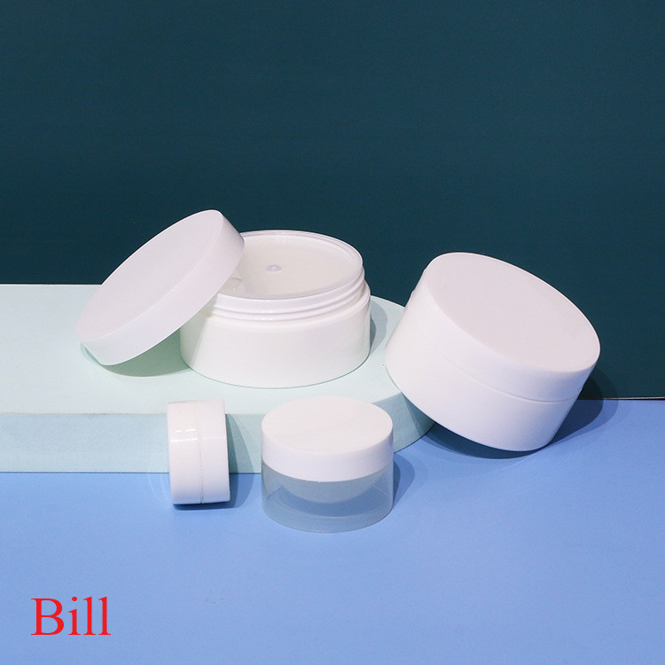 high quality colorful cosmetic jar Skin care cream container matte white blue pink black PP Plastic jar 5g 15g 20g 30g 50g