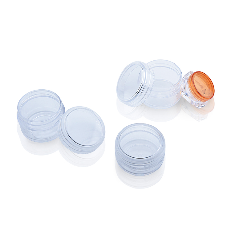 high quality cosmetic container packaging mini clear plastic jar container