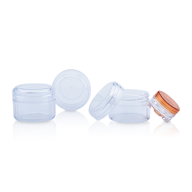 high quality cosmetic container packaging mini clear plastic jar container