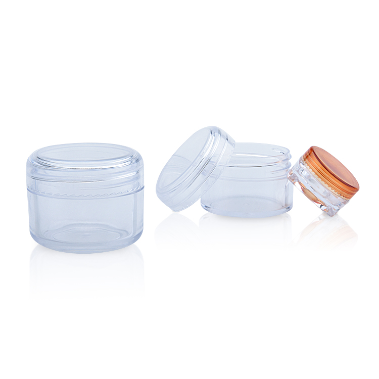 high quality cosmetic container packaging mini clear plastic jar container