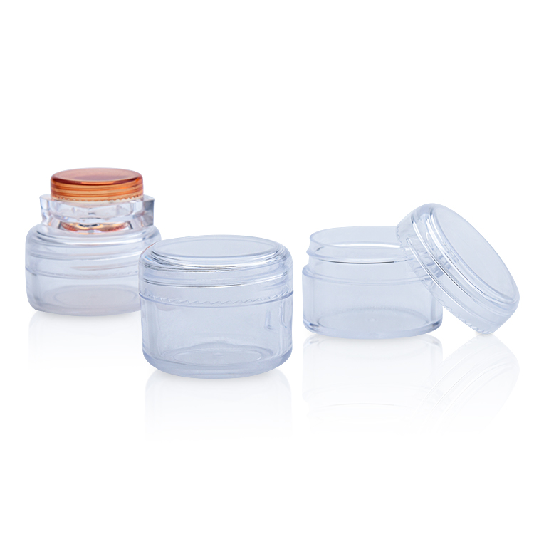 high quality cosmetic container packaging mini clear plastic jar container
