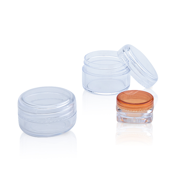 high quality cosmetic container packaging mini clear plastic jar container