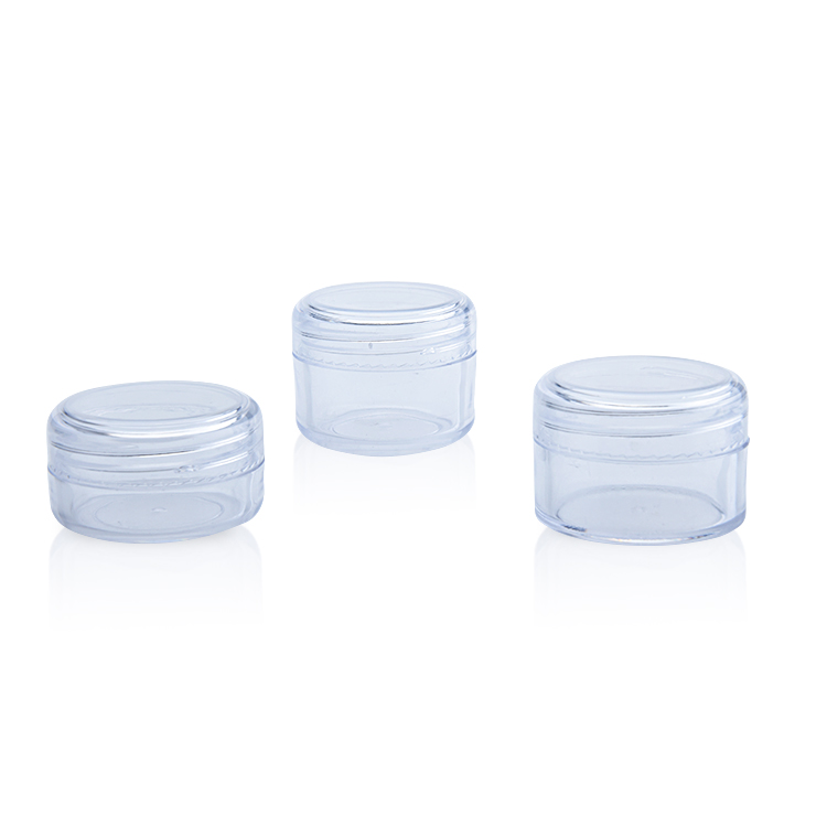 high quality cosmetic container packaging mini clear plastic jar container
