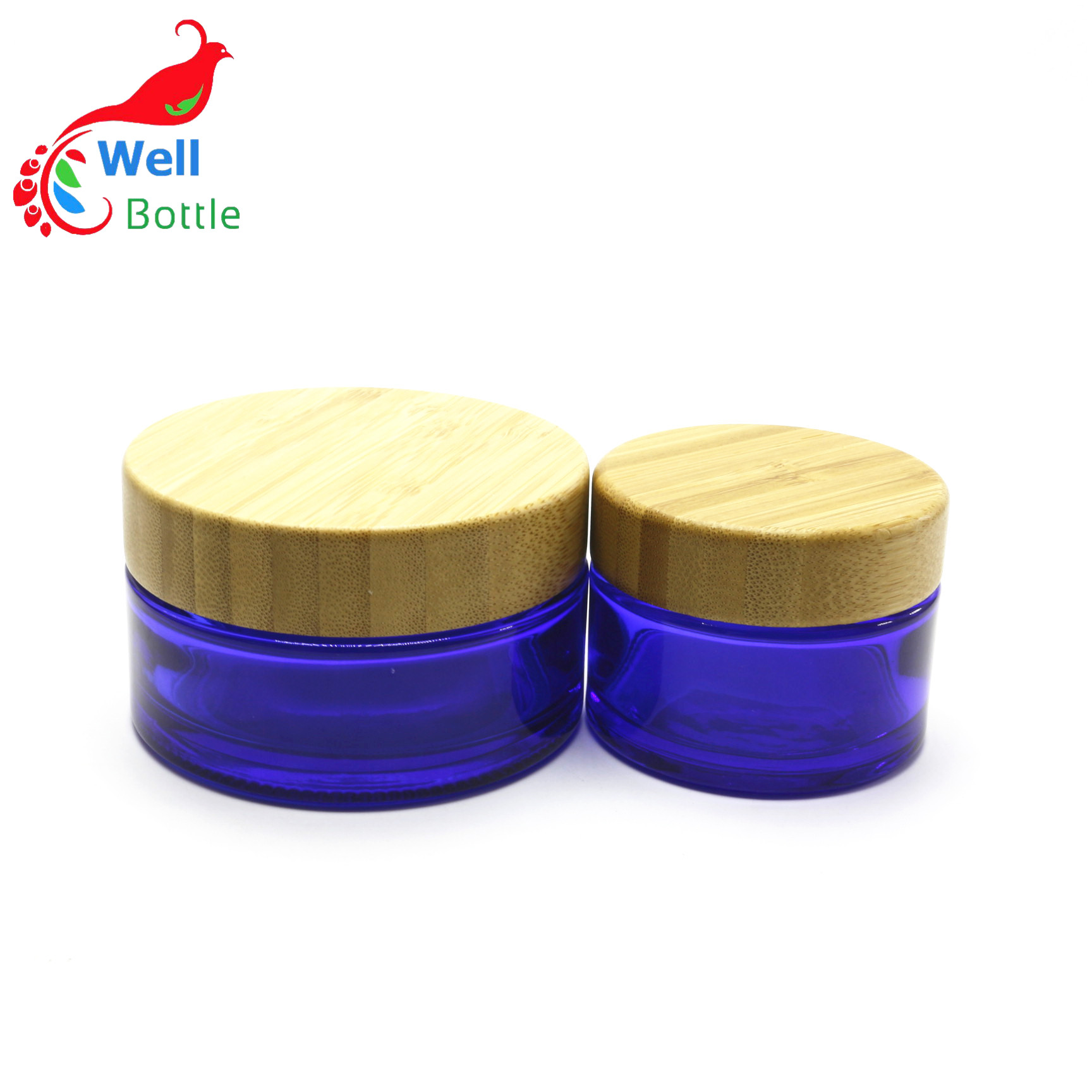 high quality cosmetic cream Glass Jars with wooden lid BJ-075RL