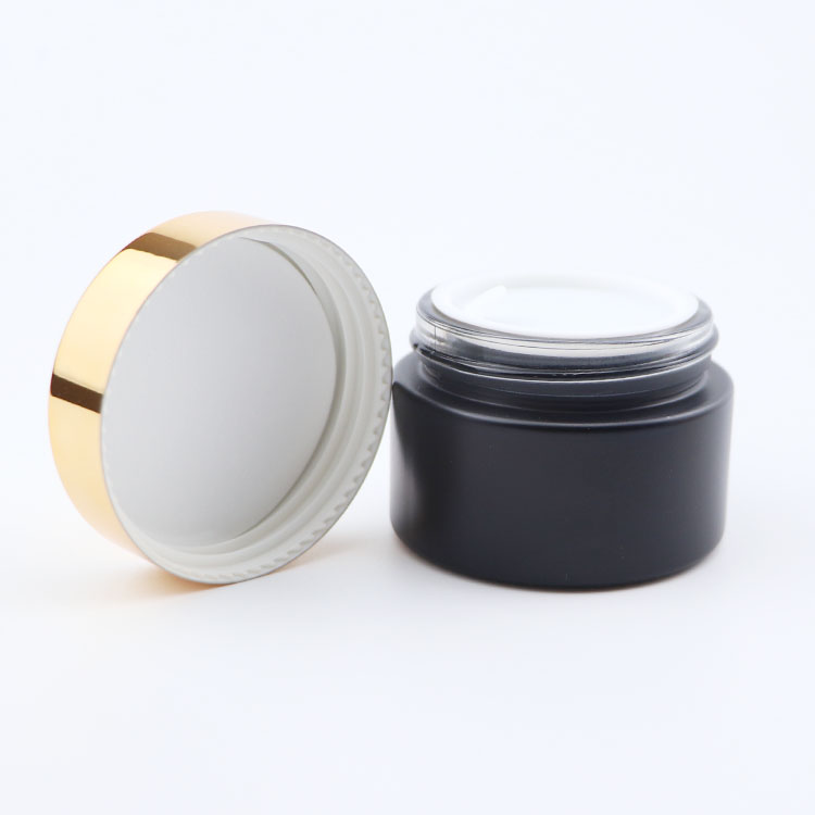 high quality cosmetic packaging eco friendly 5ml 15ml 30ml 50ml 100ml frosted customized cosmetic jars glass jars