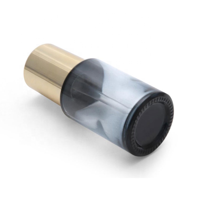 high quality creative cosmetic package clear painting serum glass bottle 30ml with clear autoroation press pump