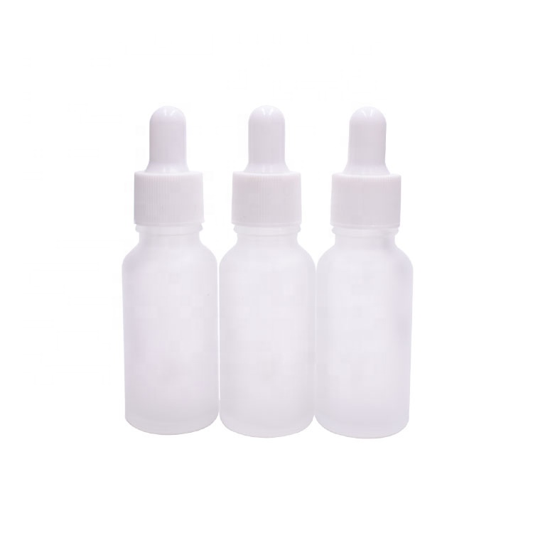 high quality custom boston round bottle serum 20ml e liquid glass cosmetic bottle frosted serum bottle glass