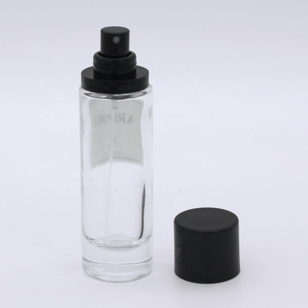 high quality cylinder shaped empty mist spray glass perfume bottle 30ml