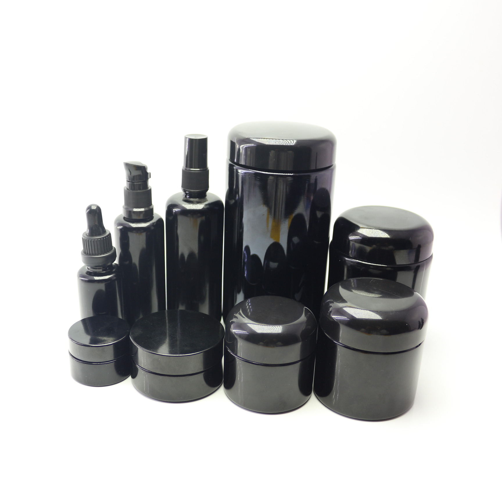 high quality dark violet jar and bottles for personal care DVJ-082C