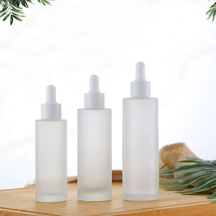 high quality empty 20ml 30ml 50ml 80ml 100ml 120ml frosted glass toner serum lotion pump bottle