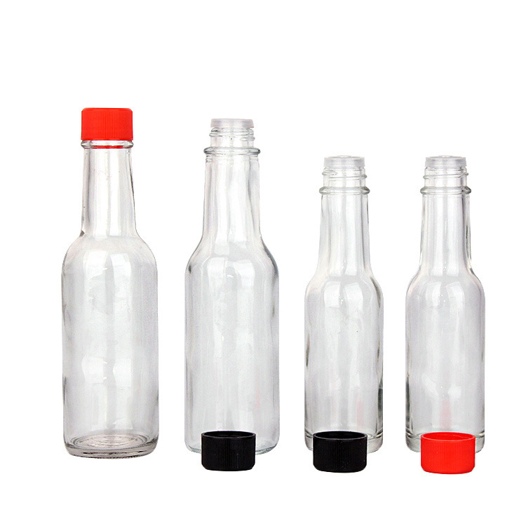 high quality empty chili hot sauce bottle glass cooking oil bottle with screw cap