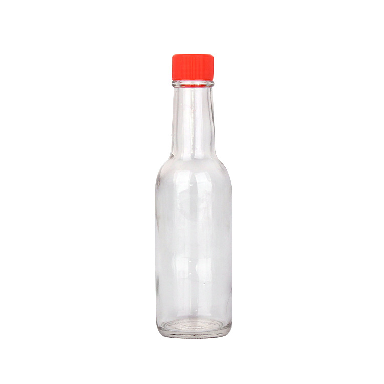high quality empty chili hot sauce bottle glass cooking oil bottle with screw cap