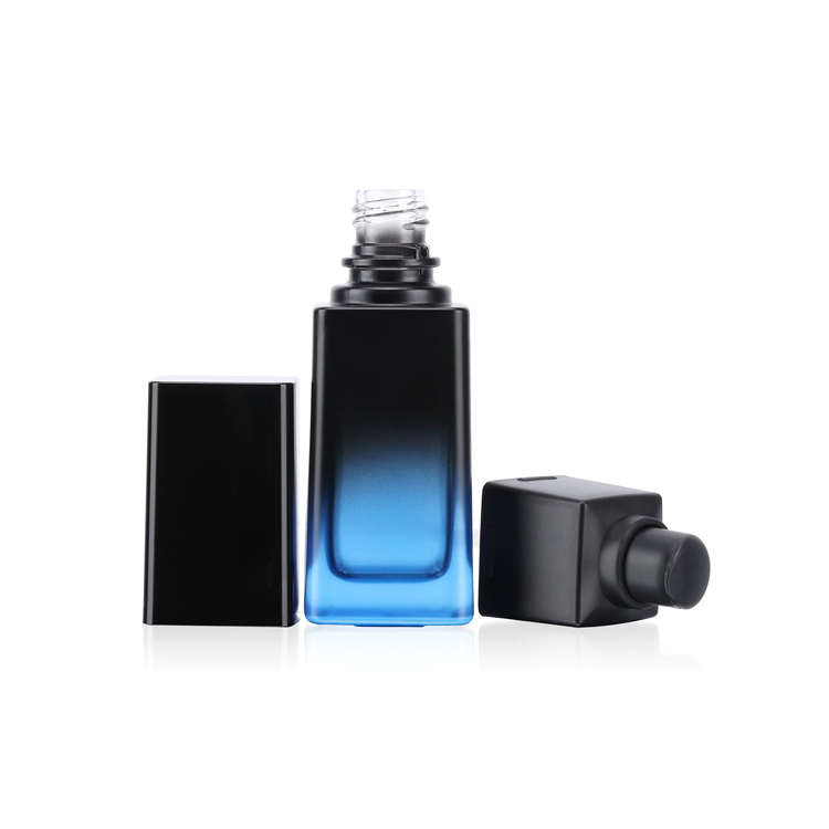 high quality empty liquid lotion 50g 40ml 110ml 125ml black gradient cosmetic pump bottle and cream jar