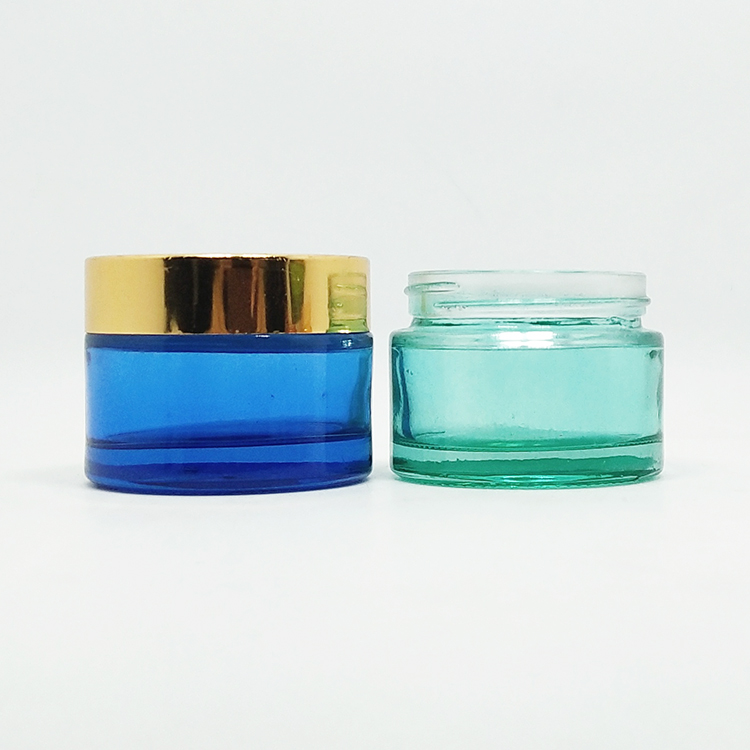 high quality empty skincare packaging cream jar 5ml 10ml 20ml 30ml 50ml 100ml gradient matte purple wide mouth glass jar