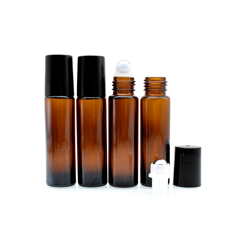 high quality essential oil perfume 5ml 8ml 10ml 10 ml clear blue amber glass roll on bottles with stainless steel roller ball