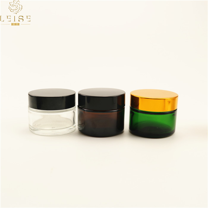 high quality face cream cosmetic glass jars for skin care 10g 20g 30g 50g 100g glass jar with plastic metal lid