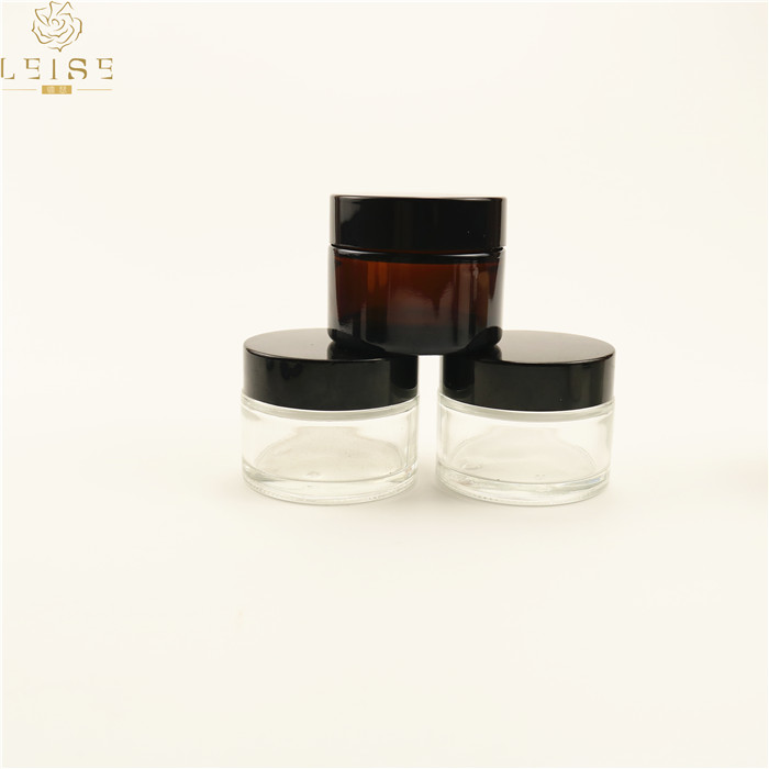high quality face cream cosmetic glass jars for skin care 10g 20g 30g 50g 100g glass jar with plastic metal lid