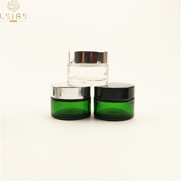 high quality face cream cosmetic glass jars for skin care 10g 20g 30g 50g 100g glass jar with plastic metal lid