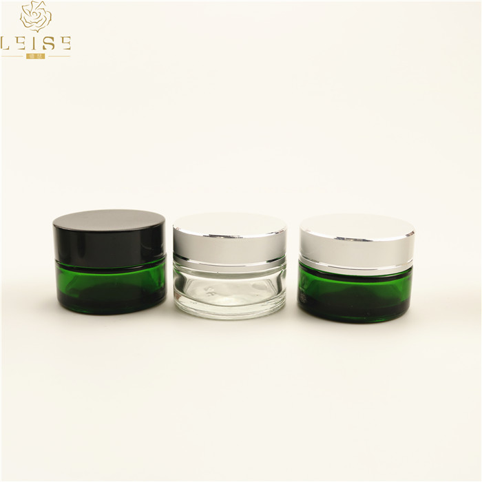 high quality face cream cosmetic glass jars for skin care 10g 20g 30g 50g 100g glass jar with plastic metal lid