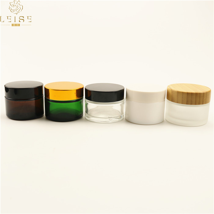 high quality face cream cosmetic glass jars for skin care 10g 20g 30g 50g 100g glass jar with plastic metal lid