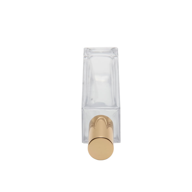 high quality facial spray bottle glass perfume bottle luxury 100ml clear empty square shaped glass spray perfume bottle