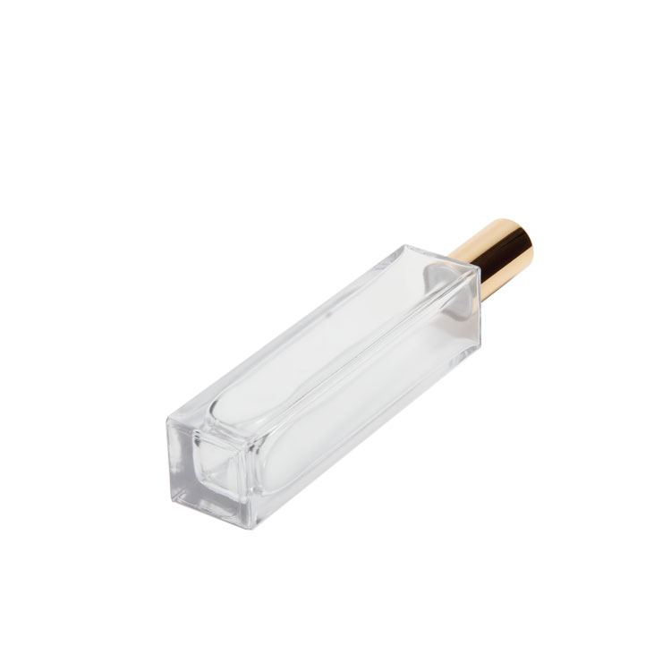 high quality facial spray bottle glass perfume bottle luxury 100ml clear empty square shaped glass spray perfume bottle