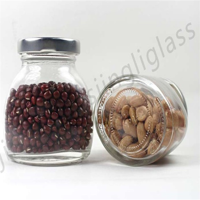 high quality fancy air tight wide mouth storage glass jar