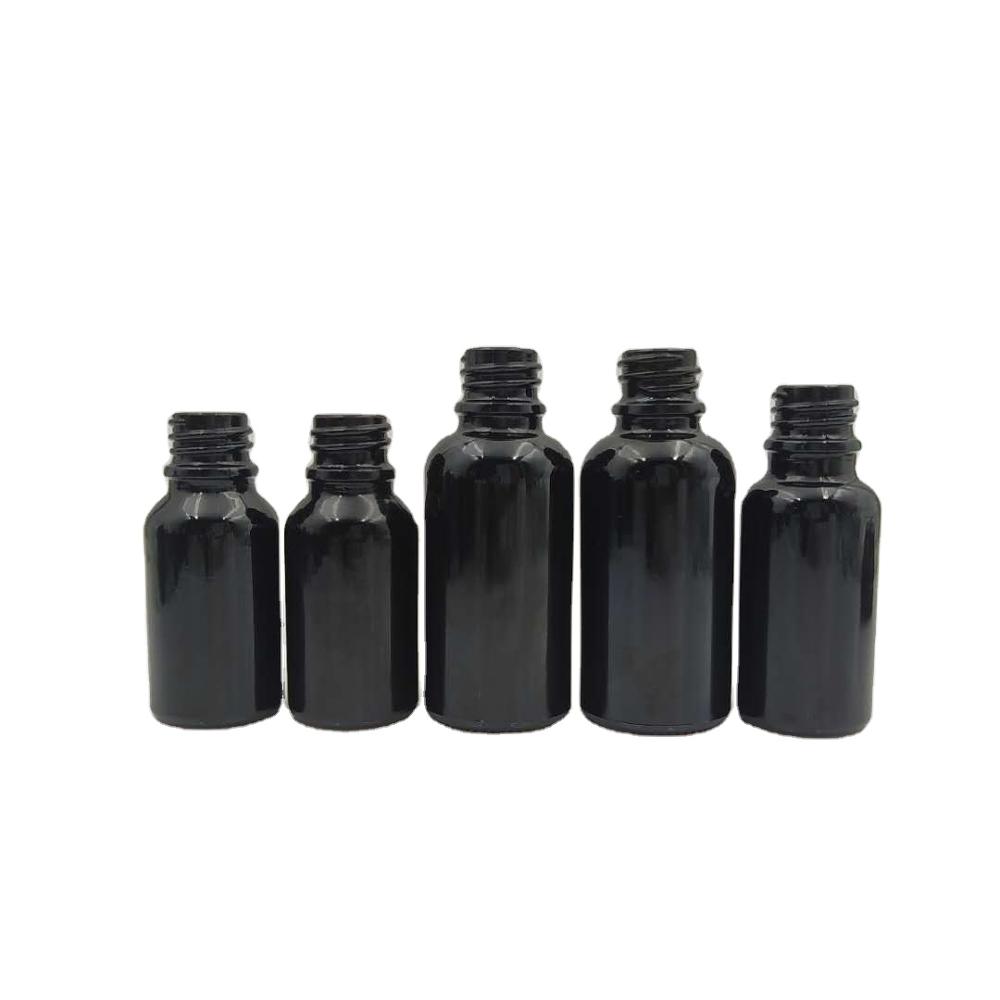 high quality fast delivery 5ml essential oil black glass dropper bottle