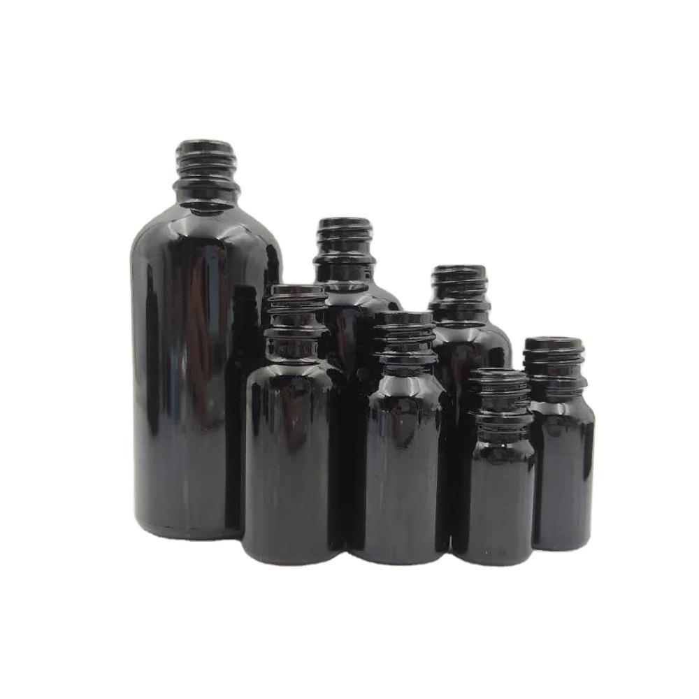 high quality fast delivery 5ml essential oil black glass dropper bottle