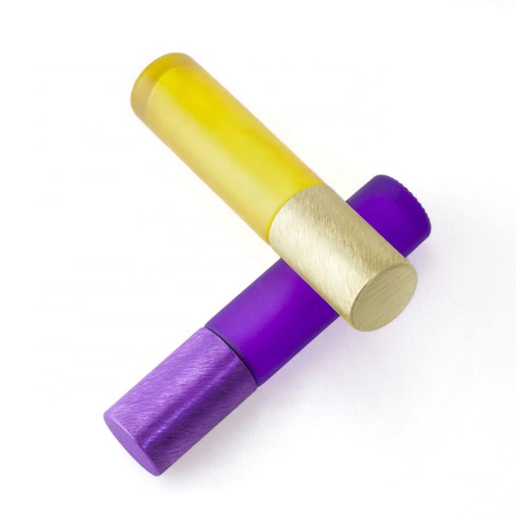 high quality frosted green orange black 10 ml bottle with stainless steel roll on glass tube