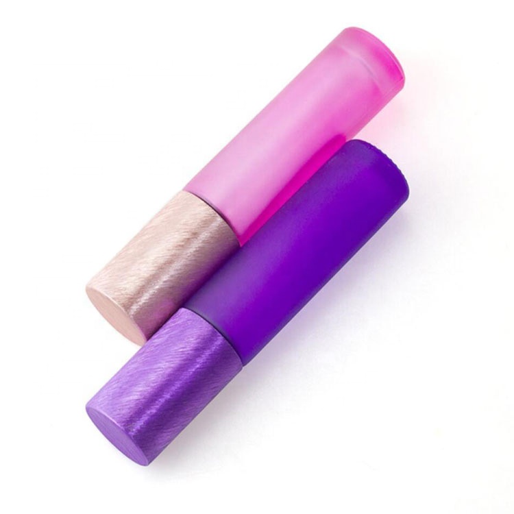 high quality frosted green orange black 10 ml bottle with stainless steel roll on glass tube