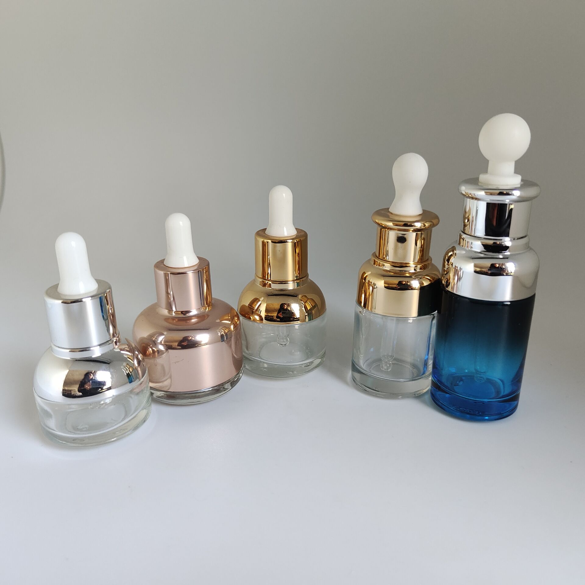 high quality glass 20ml 30ml 50ml 100ml luxury essential oil dropper bottle serum bottle
