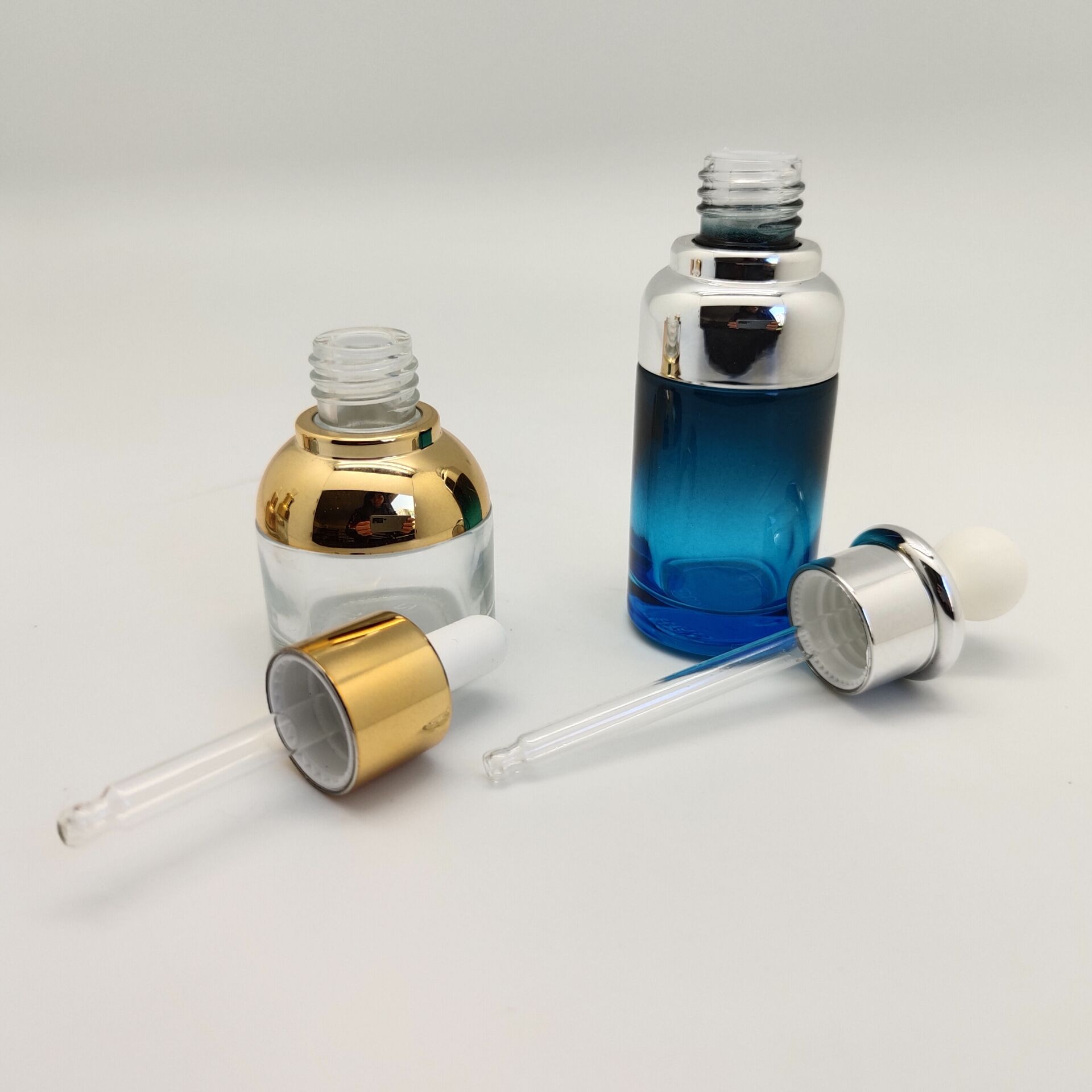 high quality glass 20ml 30ml 50ml 100ml luxury essential oil dropper bottle serum bottle