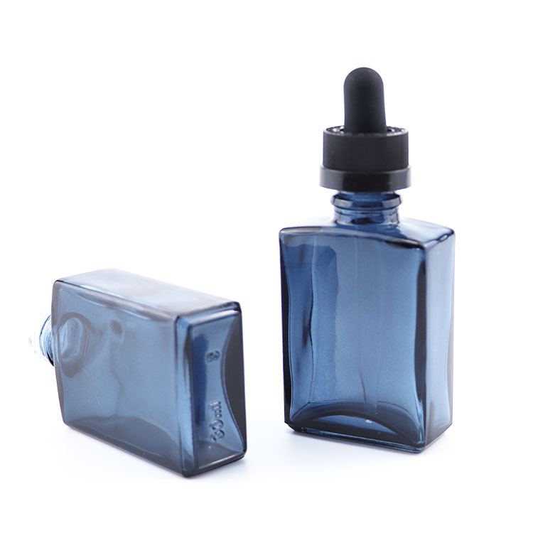high quality glass Square dropper bottle 15ml 30ml 50ml 100ml rectangle dropper bottle custom color glass dropper bottle 1oz 2oz