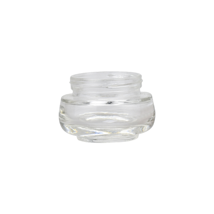 high quality glass cosmetic jars 50g Glass cream jar with rose gold aluminum screw cap