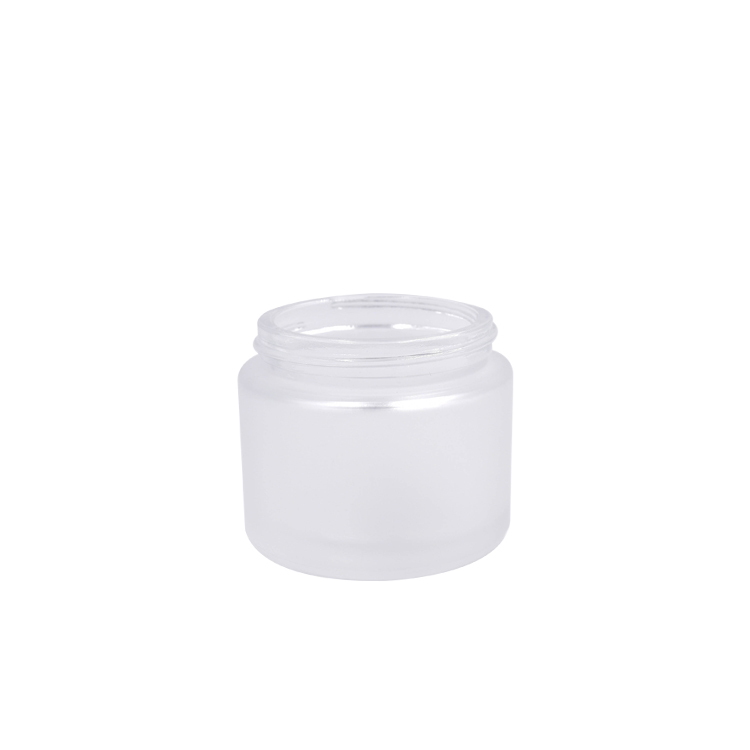 high quality glass jar packaging 15g 30g 50g empty cosmetic cream frosted glass jar with lid