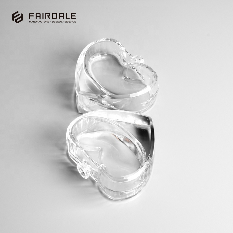 high quality heart shape perfume glass bottle sprayer pump bottle 70ml