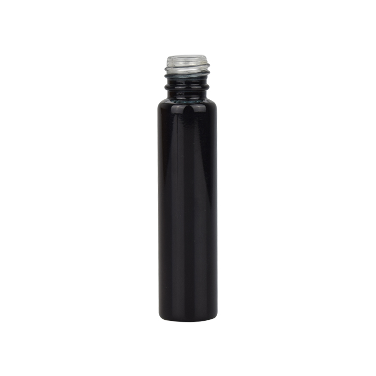 high quality hot sale 5ml 7ml 8ml 10ml 12ml 15ml shiny black glass perfume roller on bottles with aluminum cap