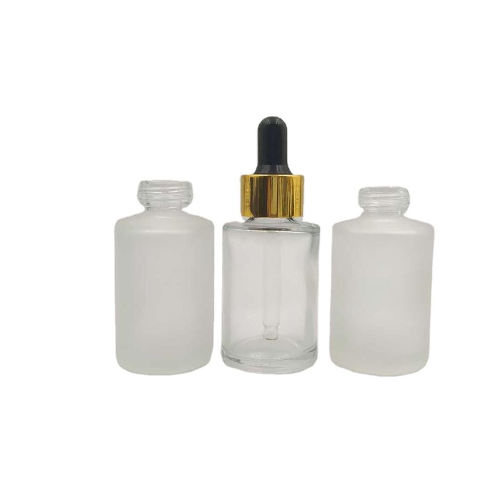 high quality hot sell 20ml 30ml 40ml flat shoulder glass dropper bottle