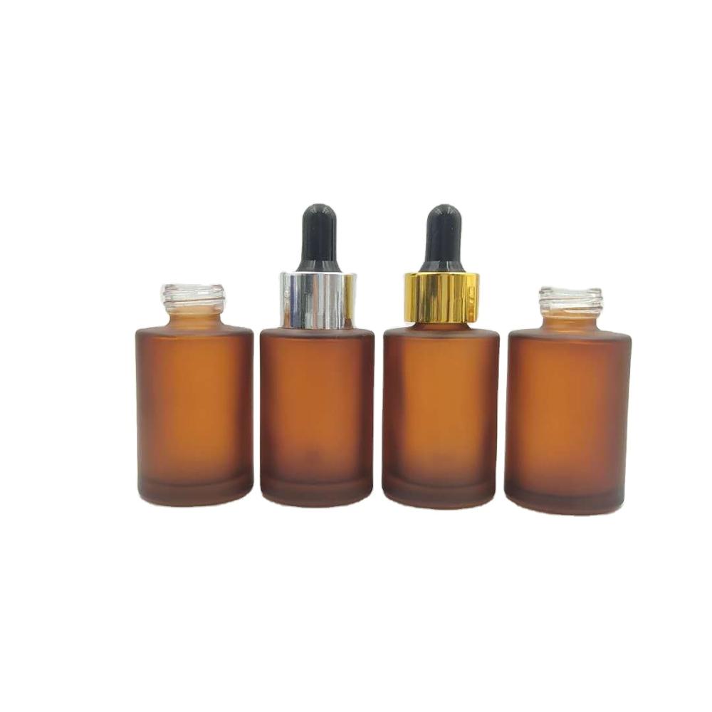 high quality hot sell 20ml 30ml 40ml flat shoulder glass dropper bottle