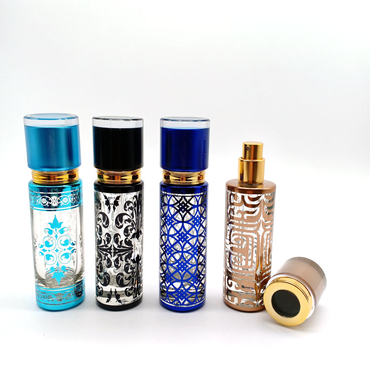 high quality luxury glass perfume bottle with pump sprayer