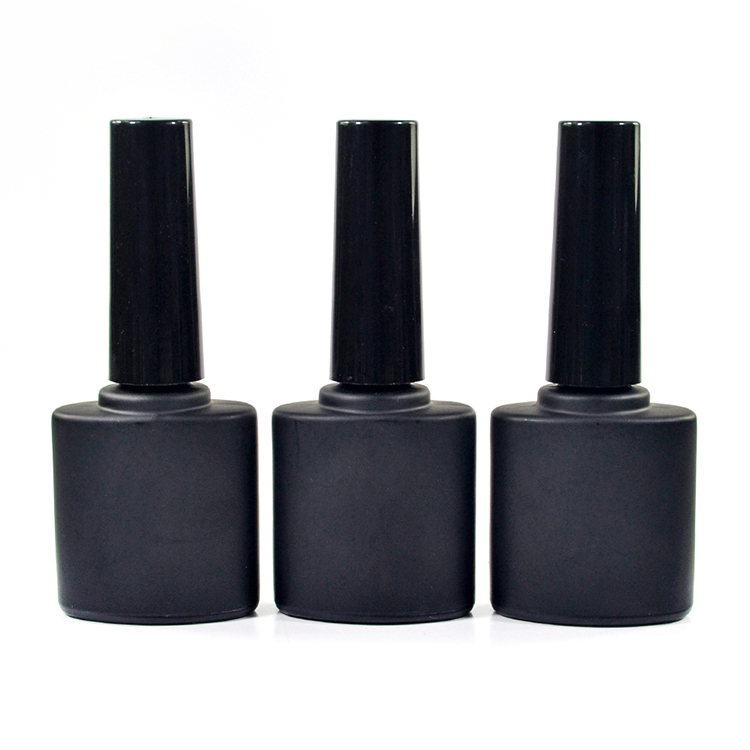 high quality oval 5ml 7ml 9ml 10ml 11ml 13ml 14ml 17ml clear black nail polish glass bottle with brush cap