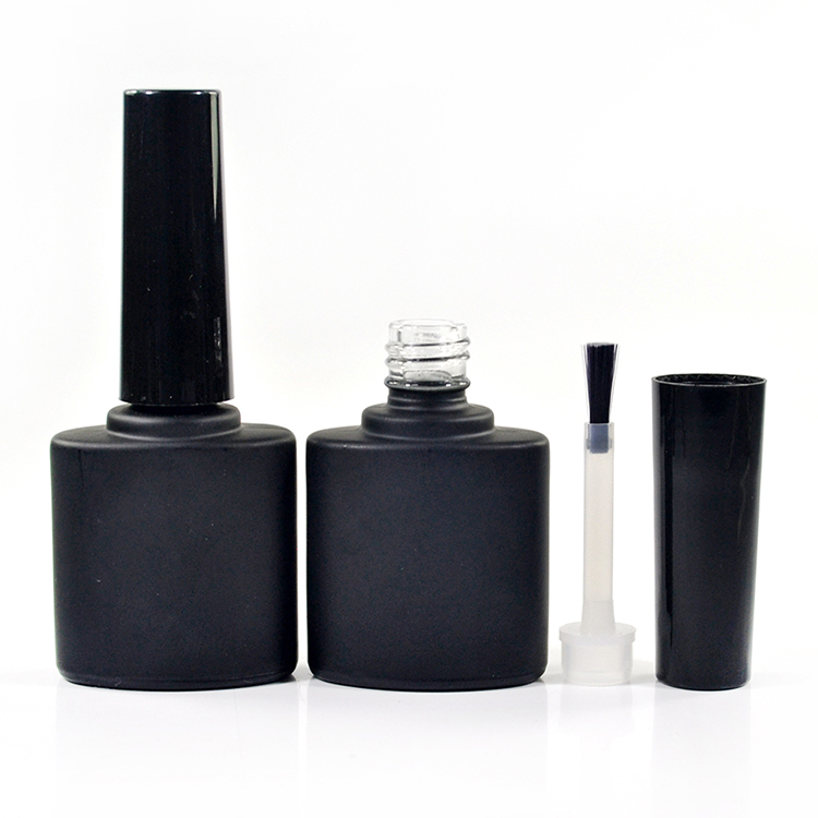 high quality oval 5ml 7ml 9ml 10ml 11ml 13ml 14ml 17ml clear black nail polish glass bottle with brush cap
