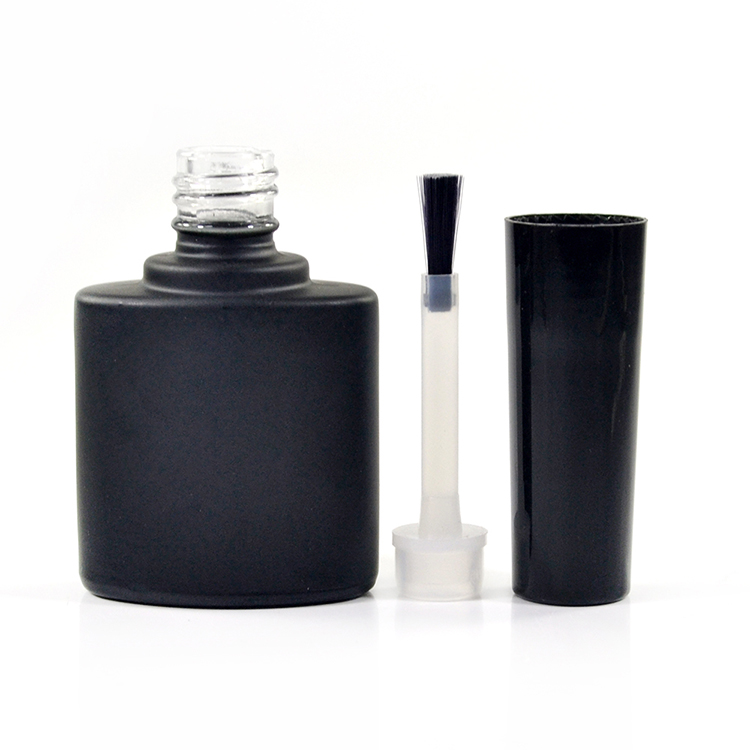 high quality oval 5ml 7ml 9ml 10ml 11ml 13ml 14ml 17ml clear black nail polish glass bottle with brush cap