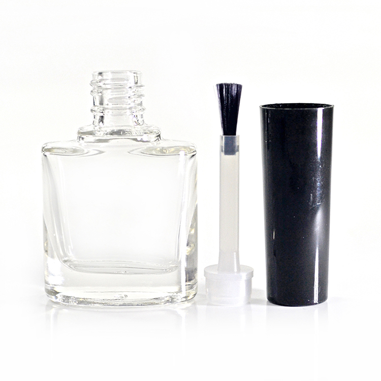 high quality oval 5ml 7ml 9ml 10ml 11ml 13ml 14ml 17ml clear black nail polish glass bottle with brush cap