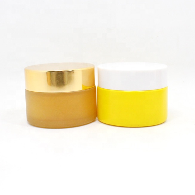 high quality popular 50ml cosmetic cream jars 5g 10g 20g 30g 50g 100g matte glass night face cream jar