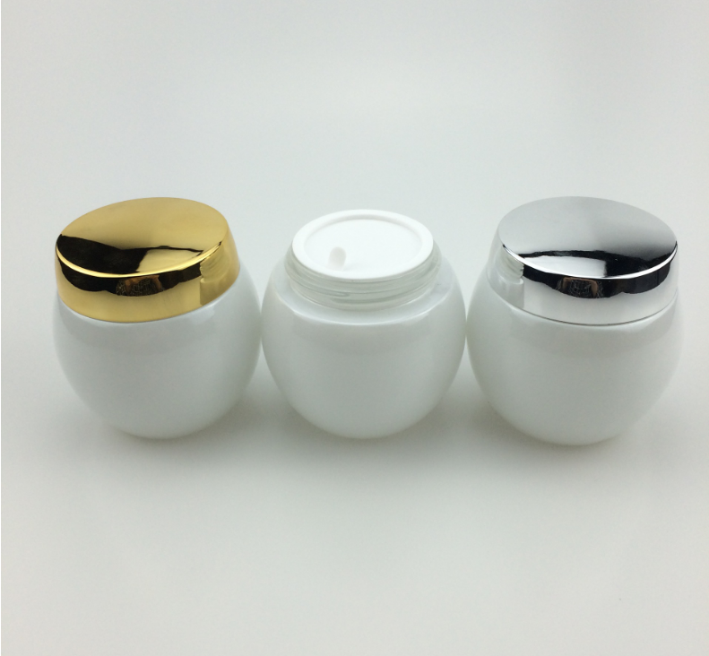 high quality purple and white glass jar 120g 50g 30g size choose with custom logo